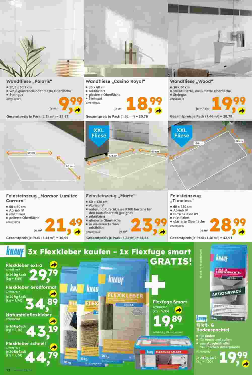 Globus Baumarkt Prospekt (ab 02.01.2024) zum Blättern - Seite 12