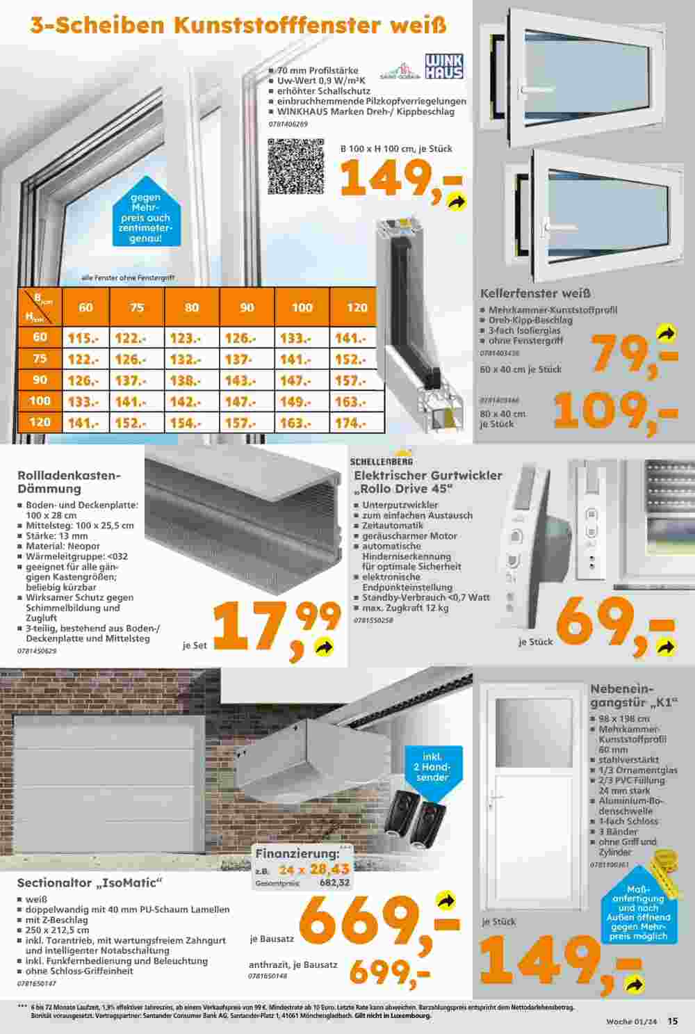 Globus Baumarkt Prospekt (ab 02.01.2024) zum Blättern - Seite 15