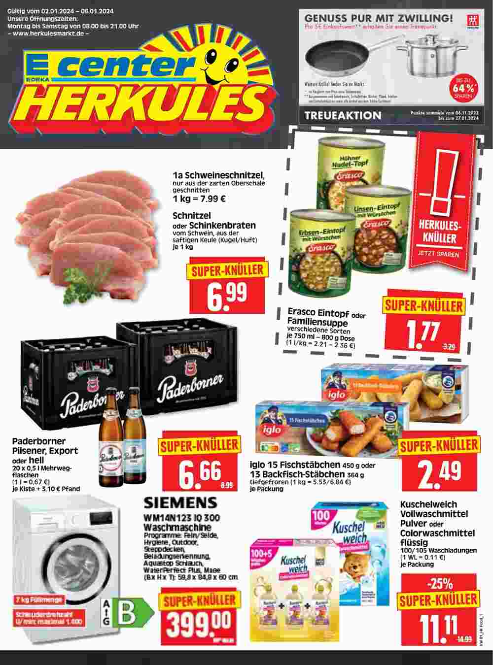 Edeka Herkules Prospekt (ab 02.01.2024) zum Blättern - Seite 1