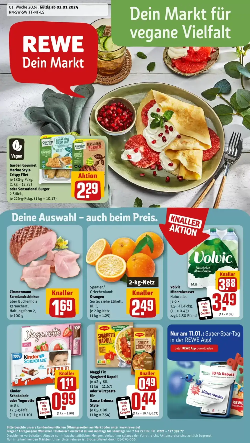 REWE Prospekt (ab 02.01.2024) zum Blättern Prospekt der Woche