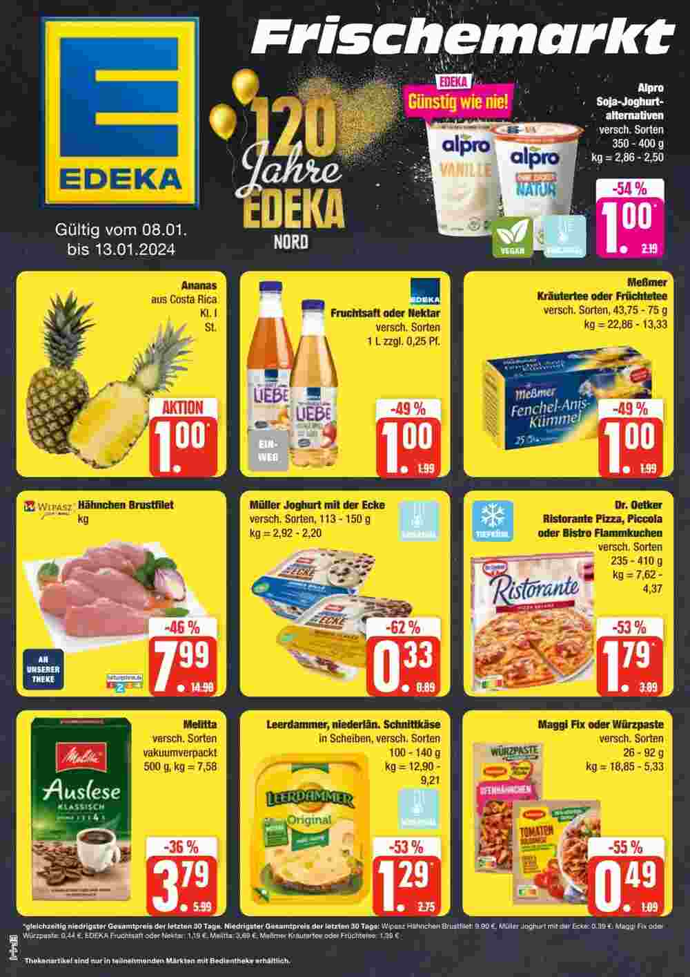 Edeka Frischemarkt Prospekt (ab 07.01.2024) zum Blättern - Seite 1