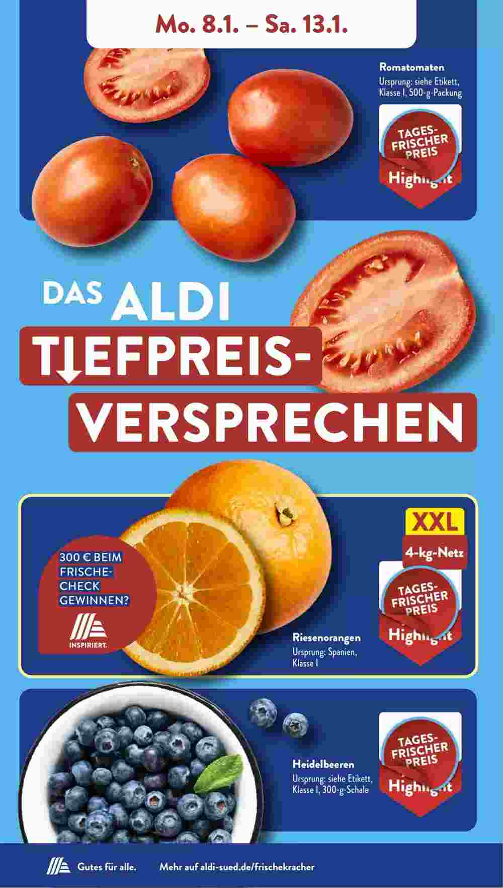 Aldi Süd Prospekt (ab 08.01.2024) zum Blättern - Seite 1