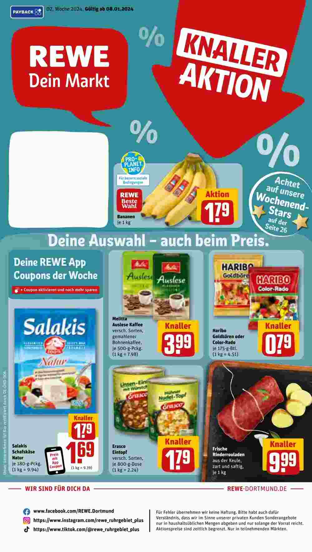 REWE Prospekt (ab 08.01.2024) zum Blättern - Seite 1