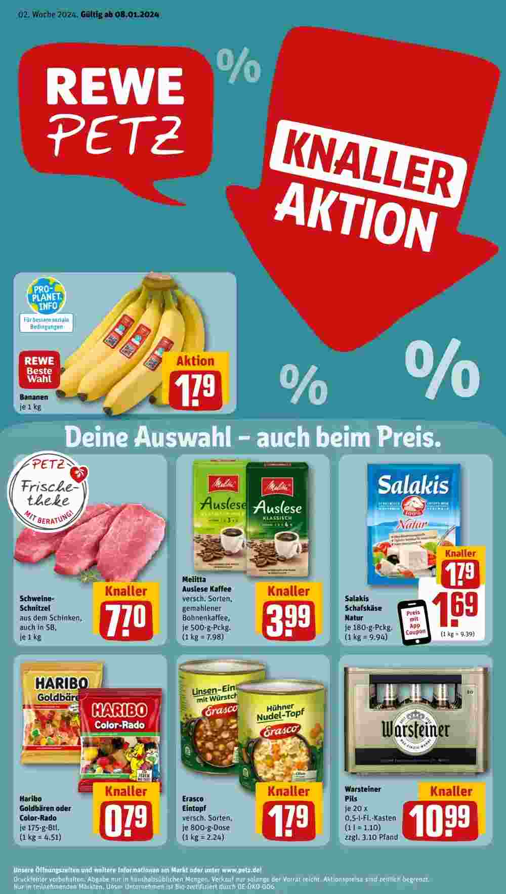 REWE PETZ Prospekt (ab 08.01.2024) zum Blättern - Seite 1