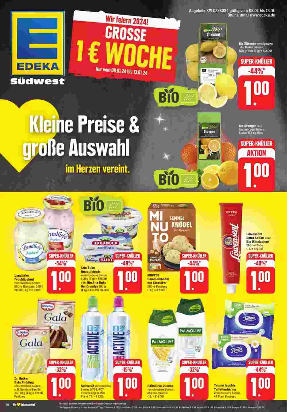 Edeka Neukauf Prospekt (ab 08.01.2024) zum Blättern - Seite 1