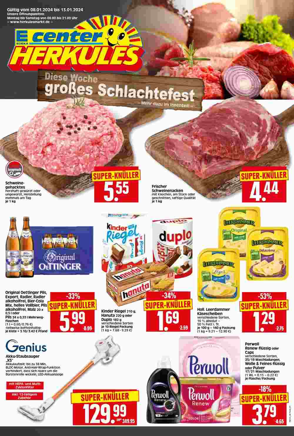 Edeka Herkules Prospekt (ab 08.01.2024) zum Blättern - Seite 1