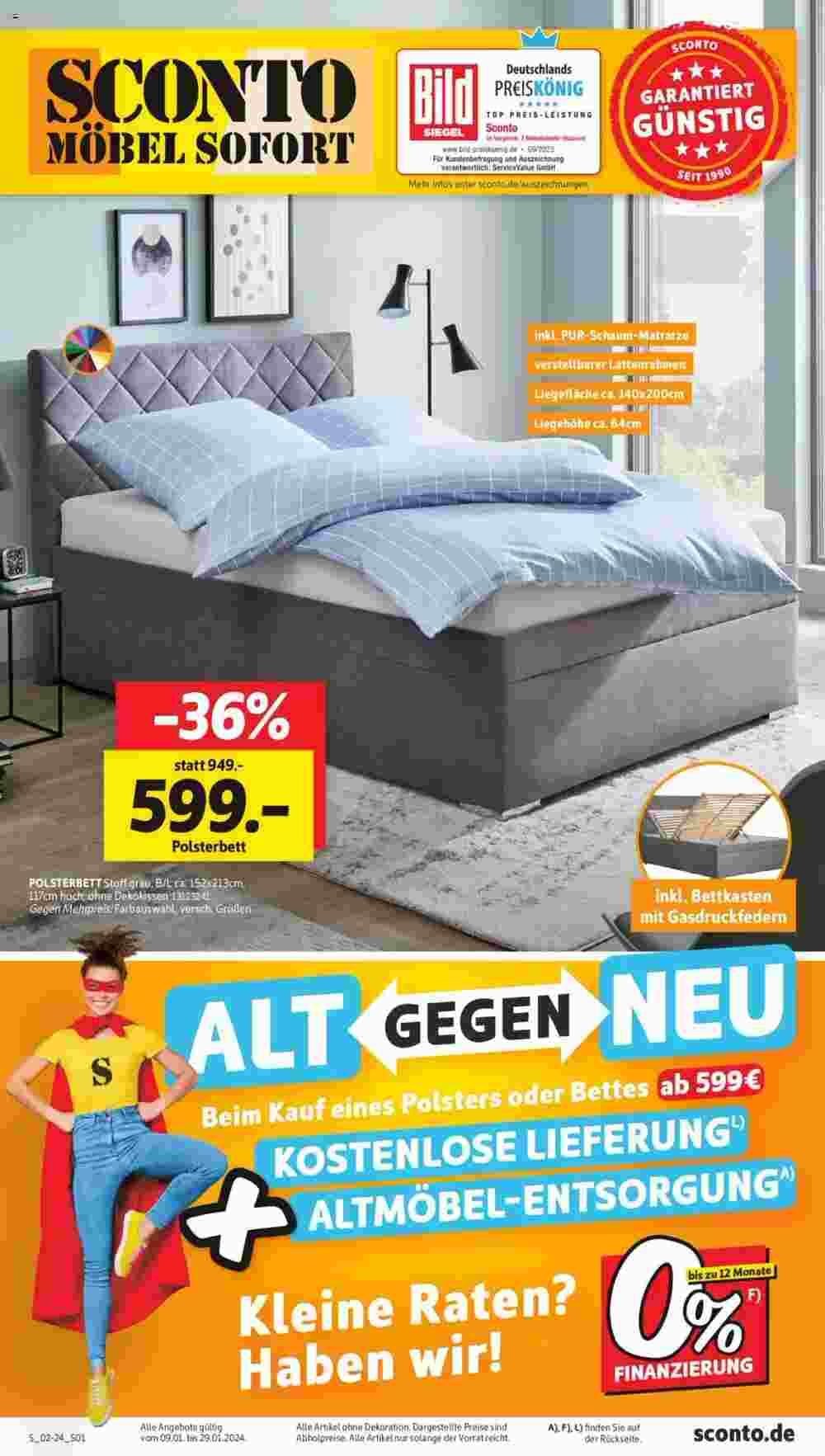 SCONTO Prospekt (ab 09.01.2024) zum Blättern - Seite 1