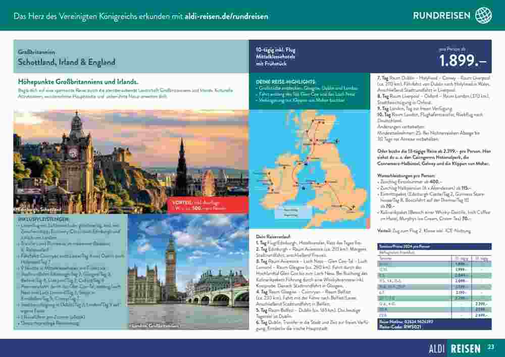 Aldi Süd Reisen Prospekt (ab 09.01.2024) zum Blättern - Seite 23