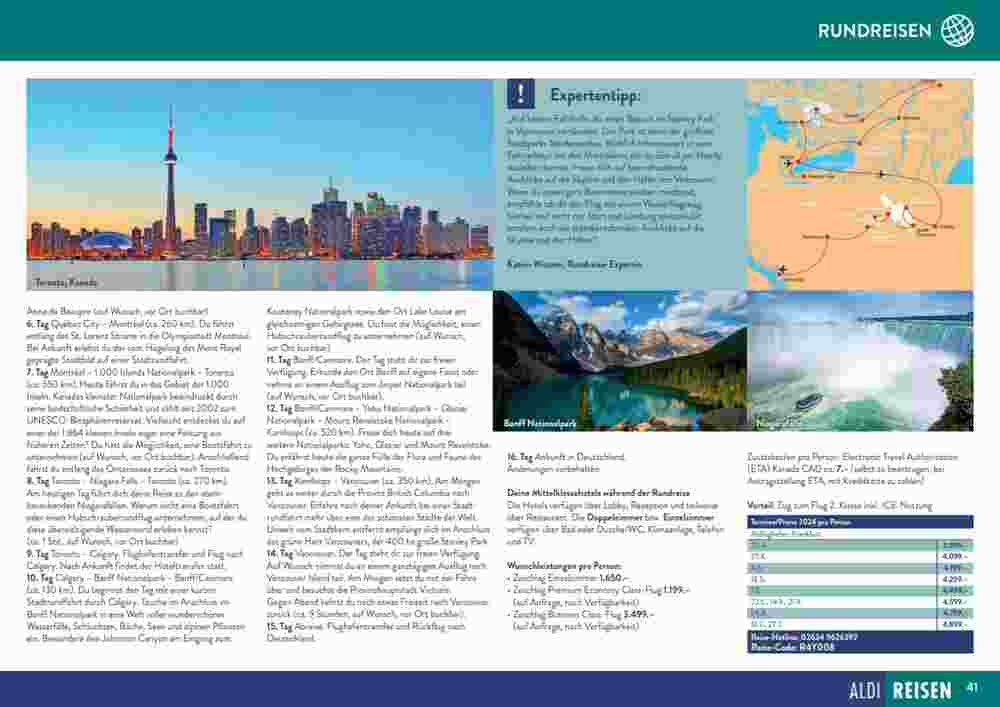 Aldi Süd Reisen Prospekt (ab 09.01.2024) zum Blättern - Seite 41