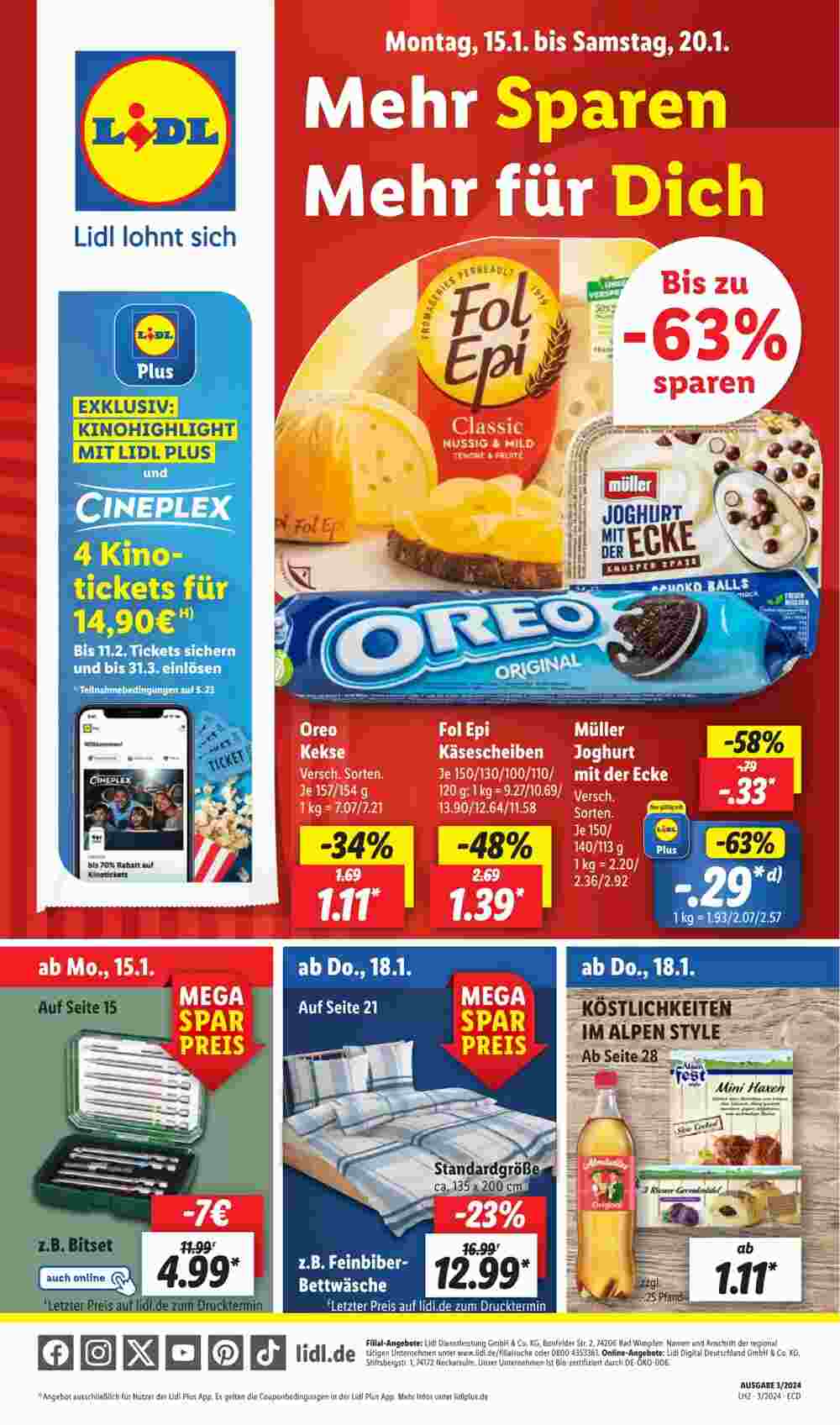 Lidl Prospekt (ab 15.01.2024) zum Blättern - Seite 1