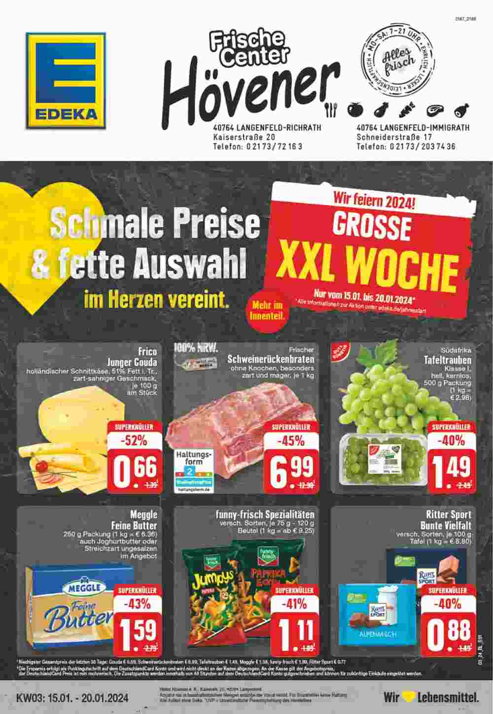 EDEKA Hövener Prospekt (ab 15.01.2024) zum Blättern - Seite 1