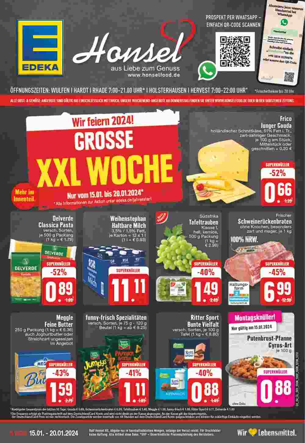 Edeka Honsel Prospekt (ab 15.01.2024) zum Blättern - Seite 1