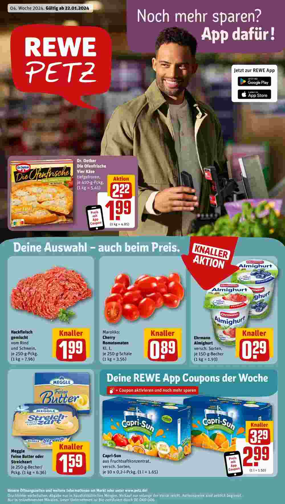 REWE PETZ Prospekt (ab 22.01.2024) zum Blättern - Seite 1