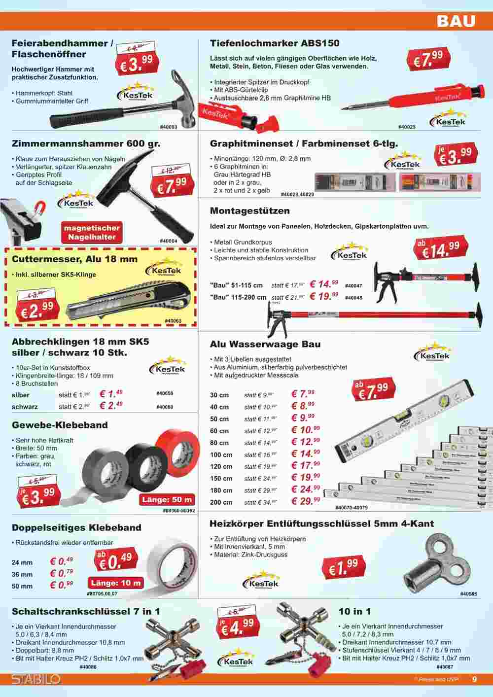 Stabilo Fachmarkt Prospekt (ab 24.01.2024) zum Blättern - Seite 9