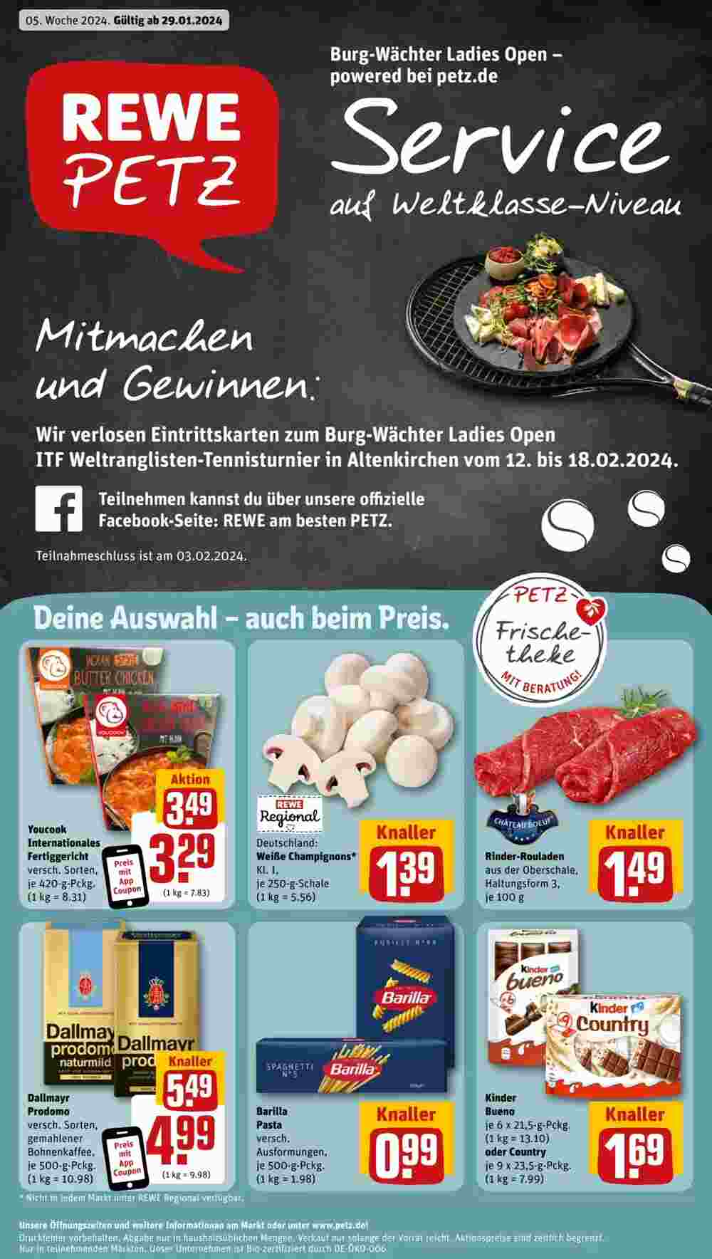 REWE PETZ Prospekt (ab 29.01.2024) zum Blättern - Seite 1