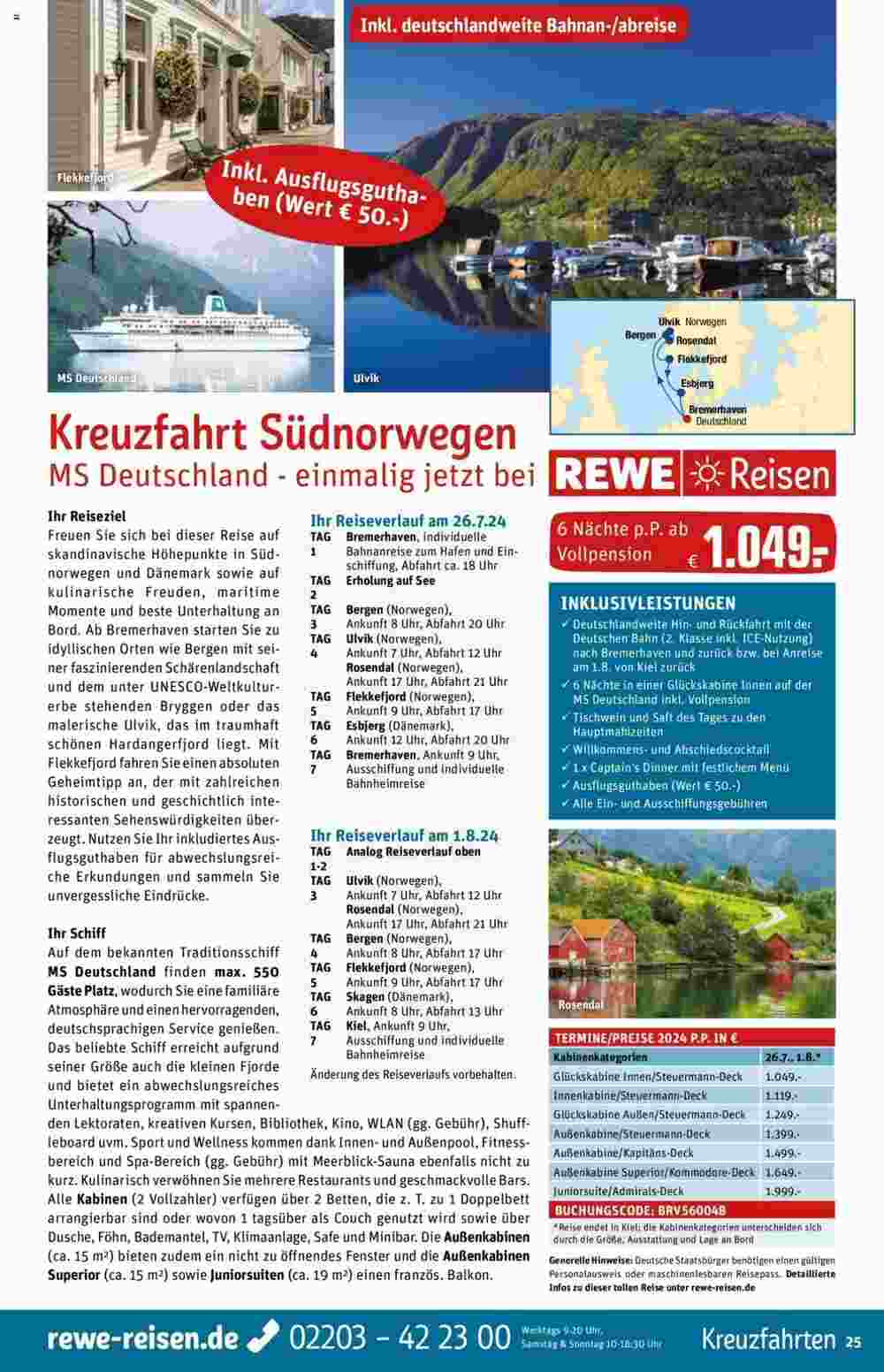 REWE Reisen Prospekt (ab 01.02.2024) zum Blättern - Seite 25