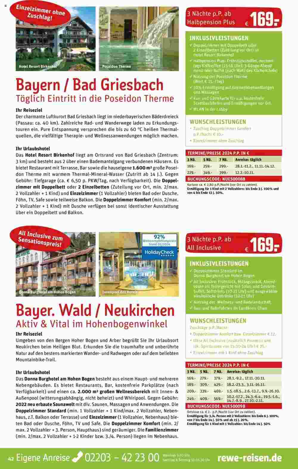 REWE Reisen Prospekt (ab 01.02.2024) zum Blättern - Seite 42