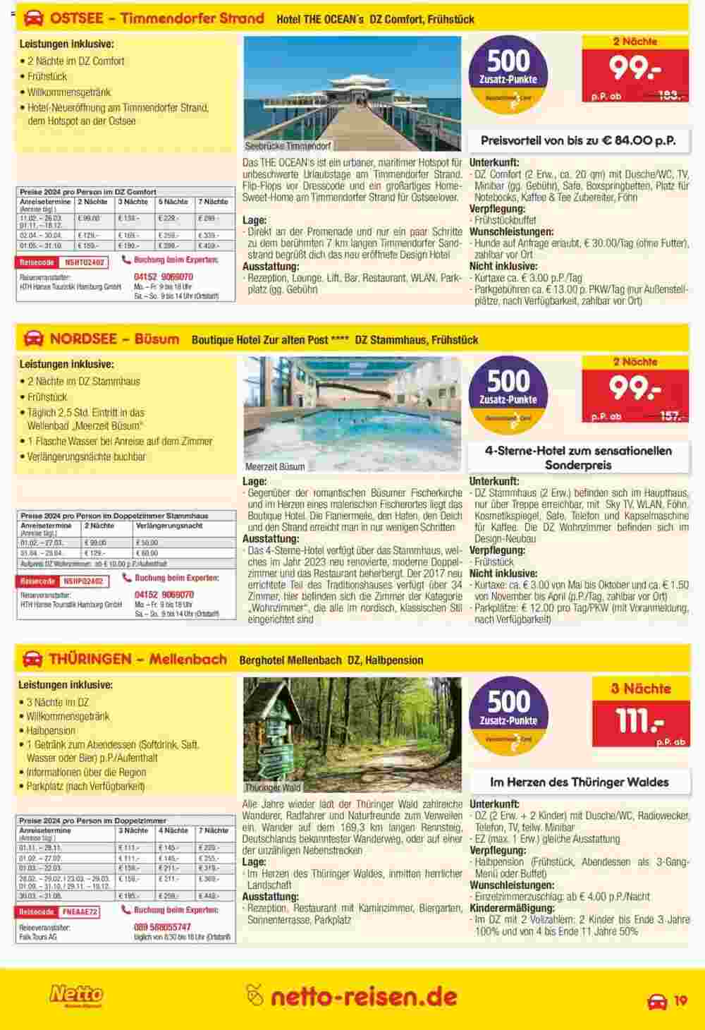 Netto Reisen Prospekt (ab 01.02.2024) zum Blättern - Seite 19