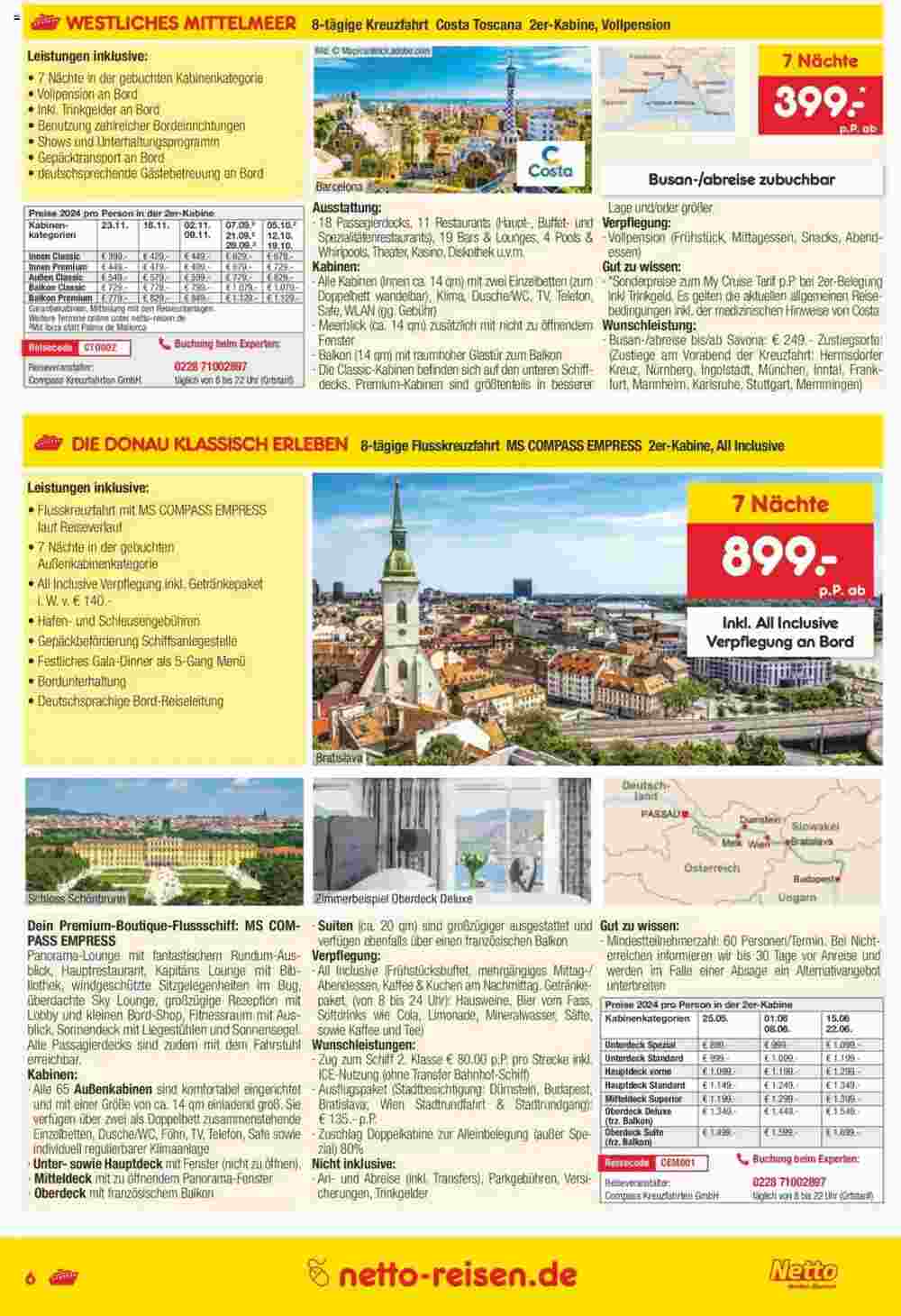 Netto Reisen Prospekt (ab 01.02.2024) zum Blättern - Seite 6