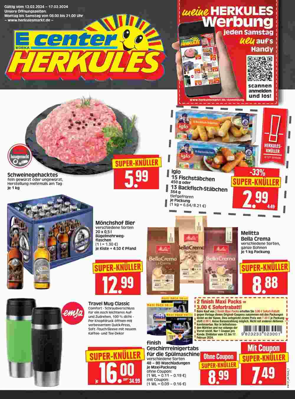 Edeka Herkules Prospekt (ab 12.02.2024) zum Blättern - Seite 1