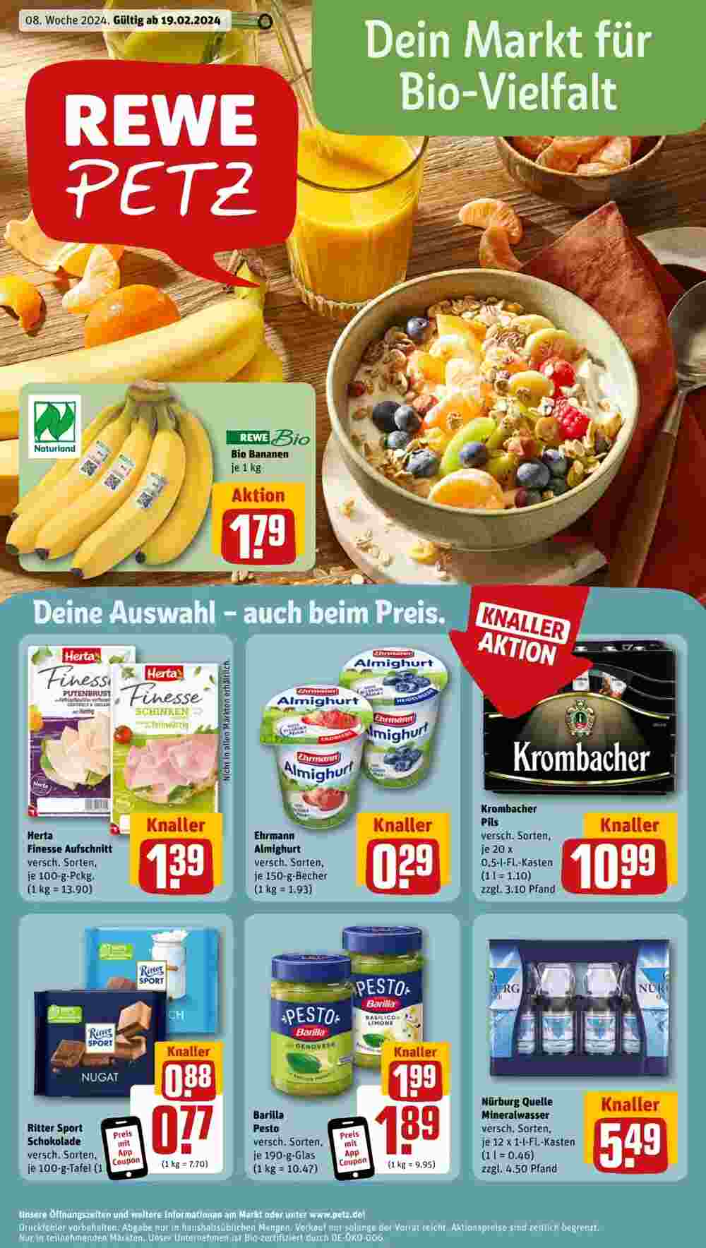 REWE PETZ Prospekt (ab 19.02.2024) zum Blättern - Seite 1