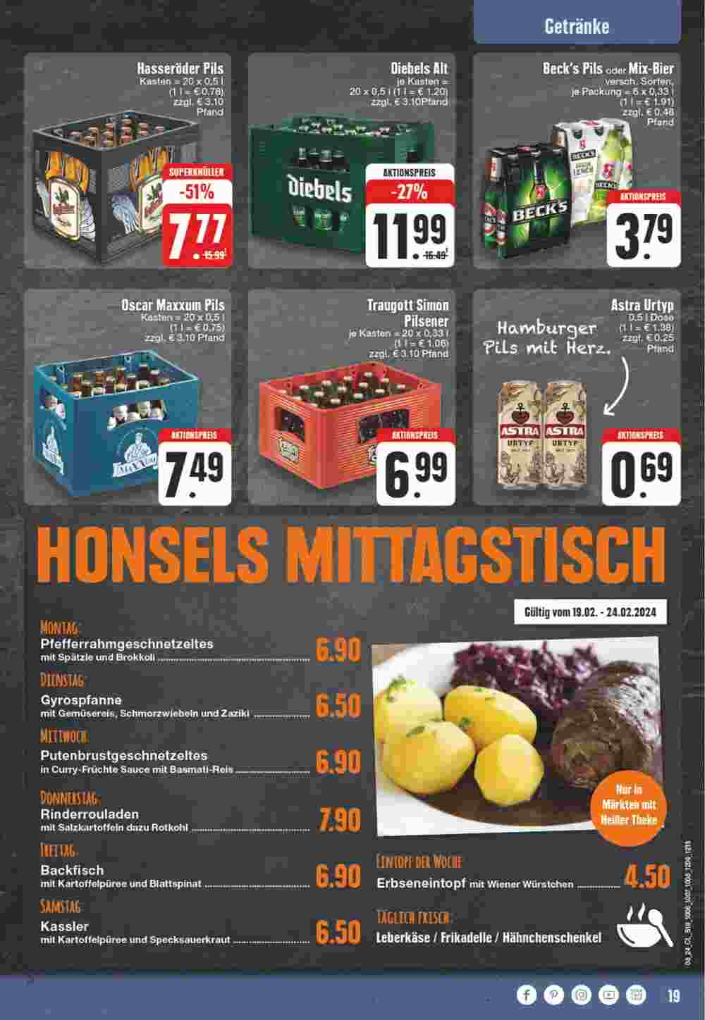 Edeka Honsel Prospekt (ab 19.02.2024) zum Blättern - Seite 19