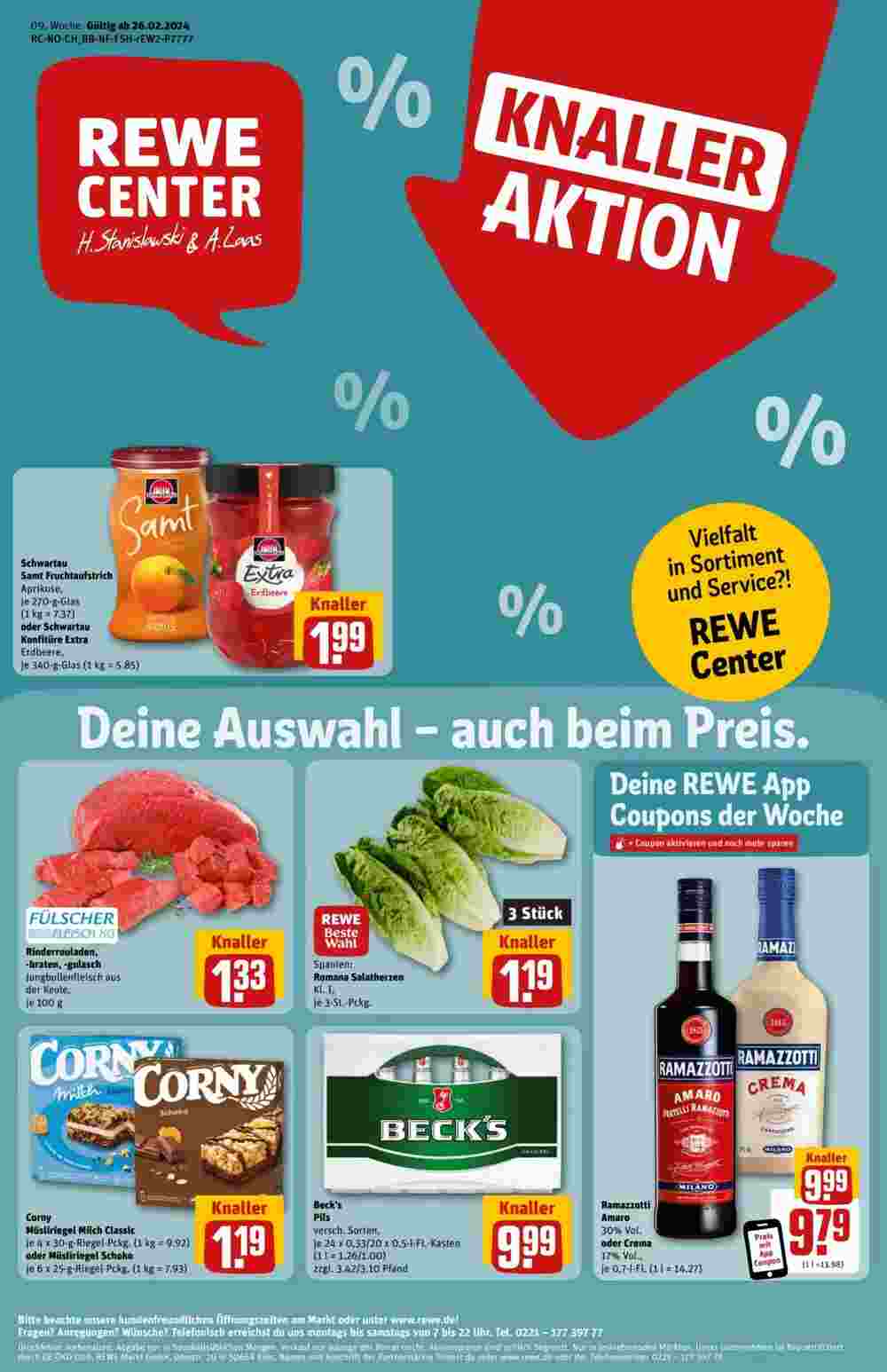 REWE Center Prospekt (ab 25.02.2024) zum Blättern - Seite 1