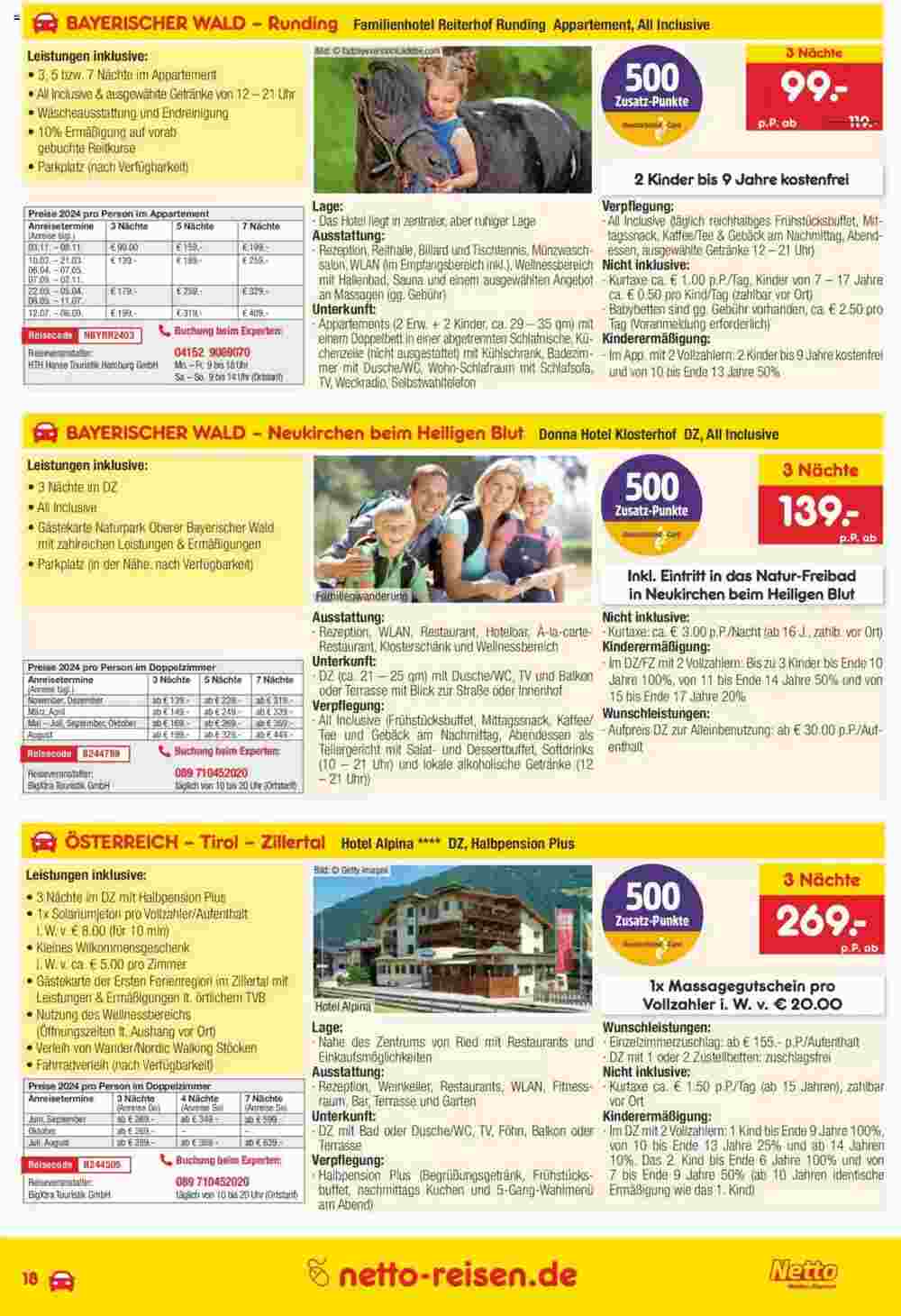 Netto Reisen Prospekt (ab 29.02.2024) zum Blättern - Seite 18