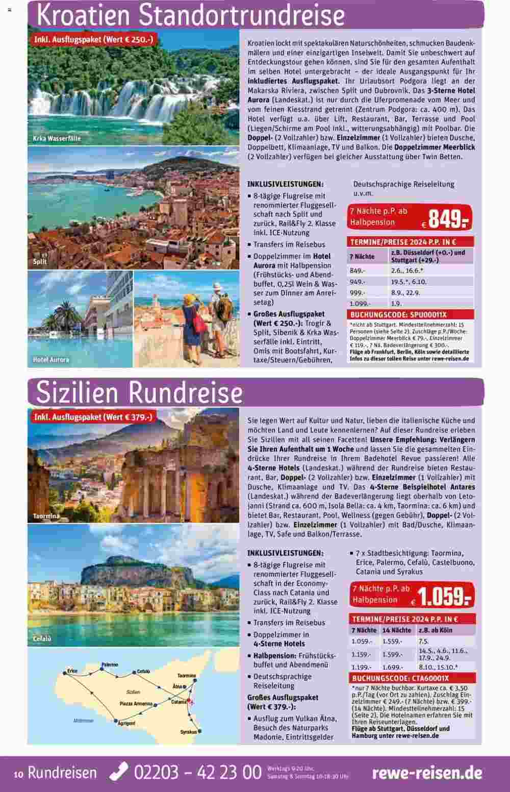 REWE Reisen Prospekt (ab 01.03.2024) zum Blättern - Seite 10