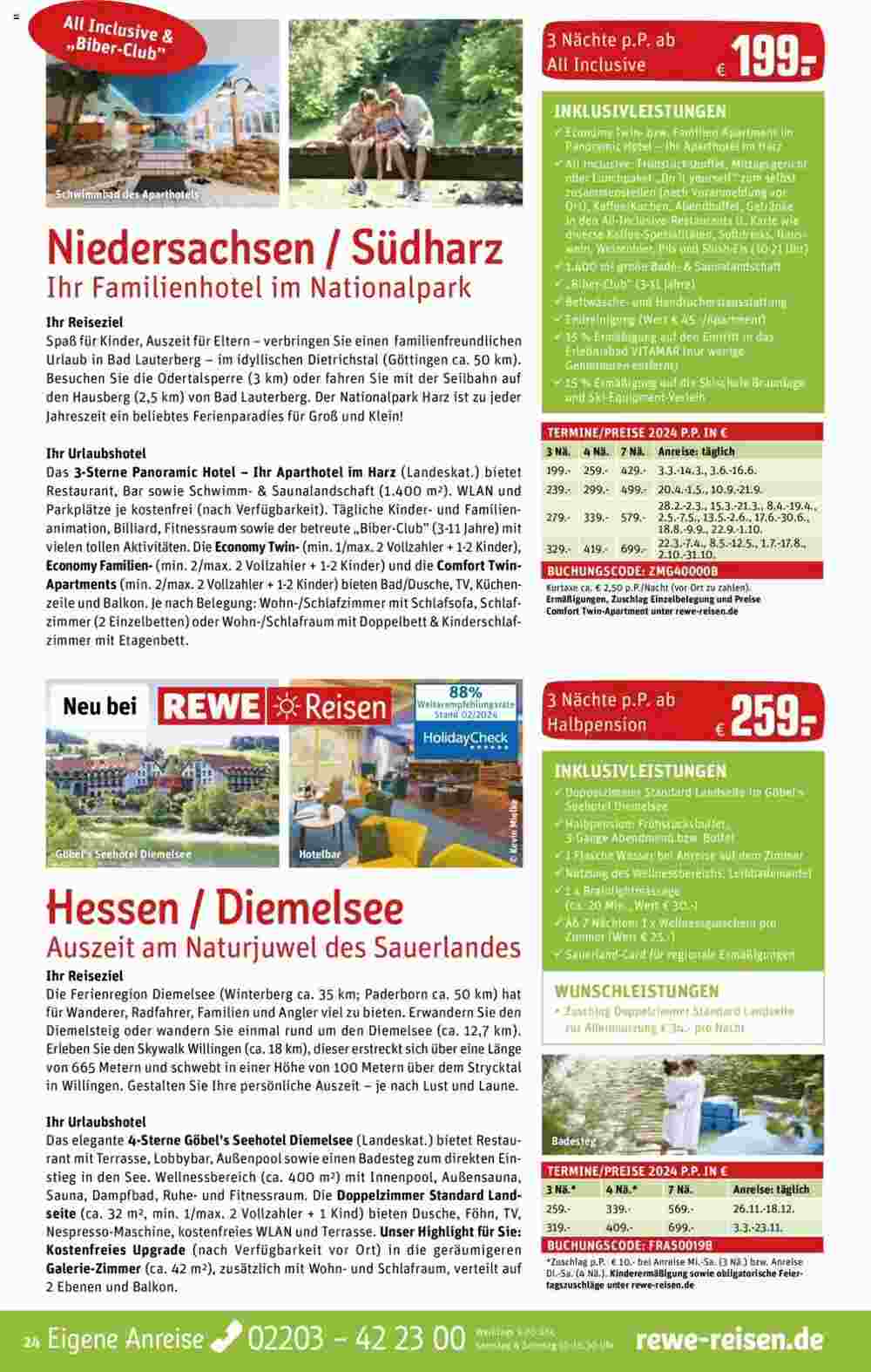 REWE Reisen Prospekt (ab 01.03.2024) zum Blättern - Seite 24