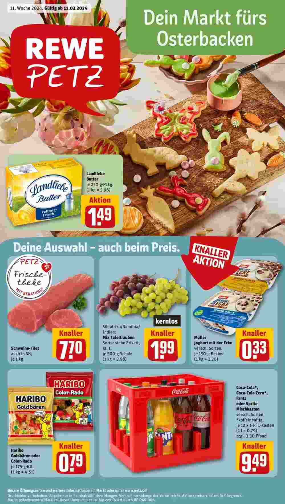 REWE PETZ Prospekt (ab 11.03.2024) zum Blättern - Seite 1