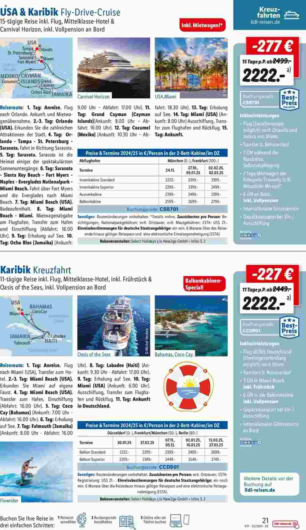 Lidl Reisen Prospekt (ab 13.03.2024) zum Blättern - Seite 21