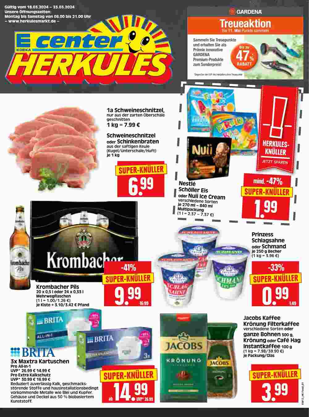 Edeka Herkules Prospekt (ab 18.03.2024) zum Blättern - Seite 1