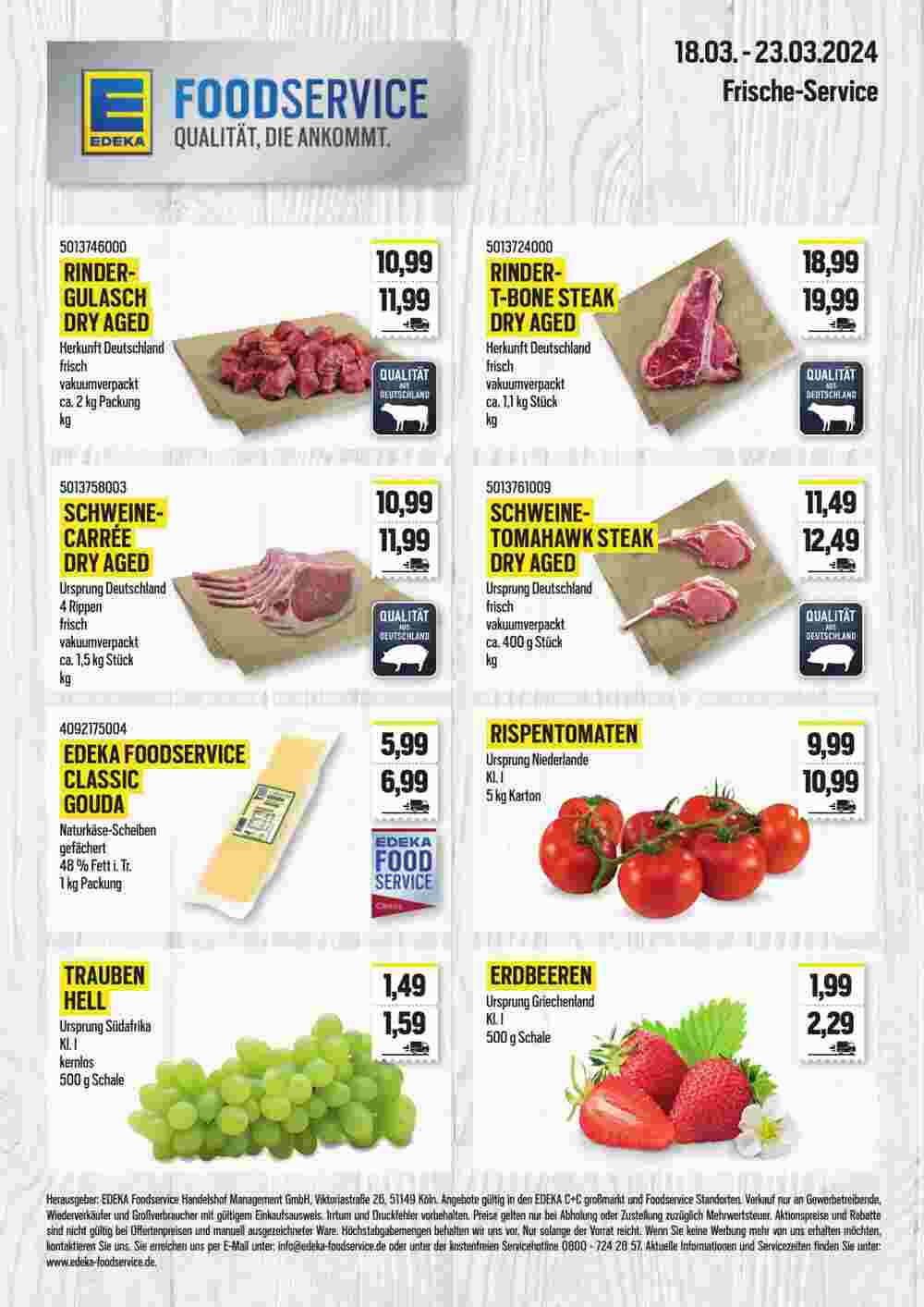 EDEKA Foodservice Prospekt (ab 18.03.2024) zum Blättern - Seite 1