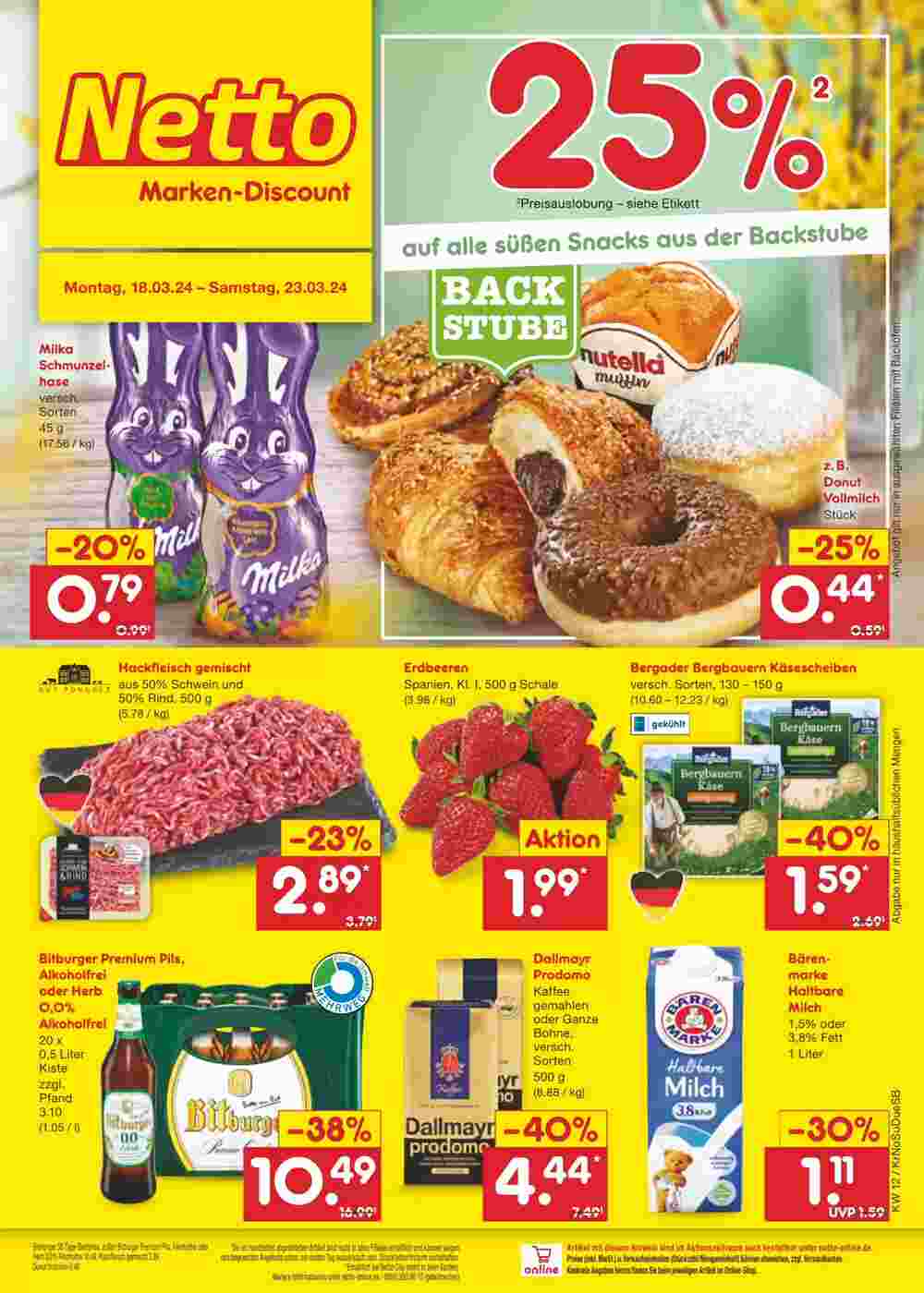 Netto Getränke Discount Prospekt (ab 18.03.2024) zum Blättern - Seite 1