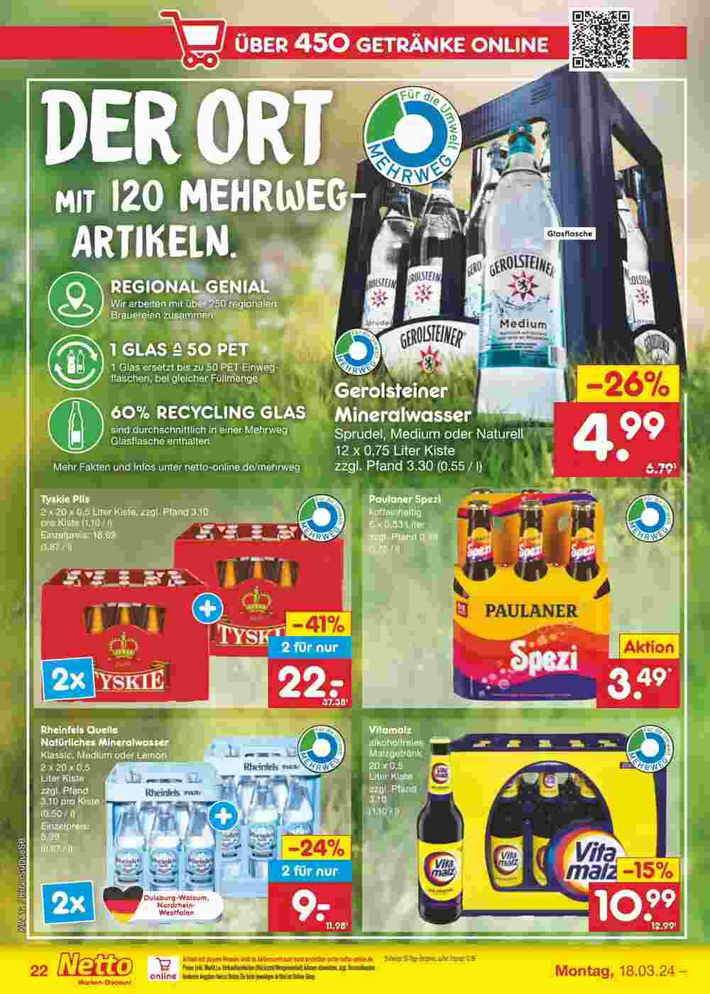 Netto Getränke Discount Prospekt (ab 18.03.2024) zum Blättern - Seite 26