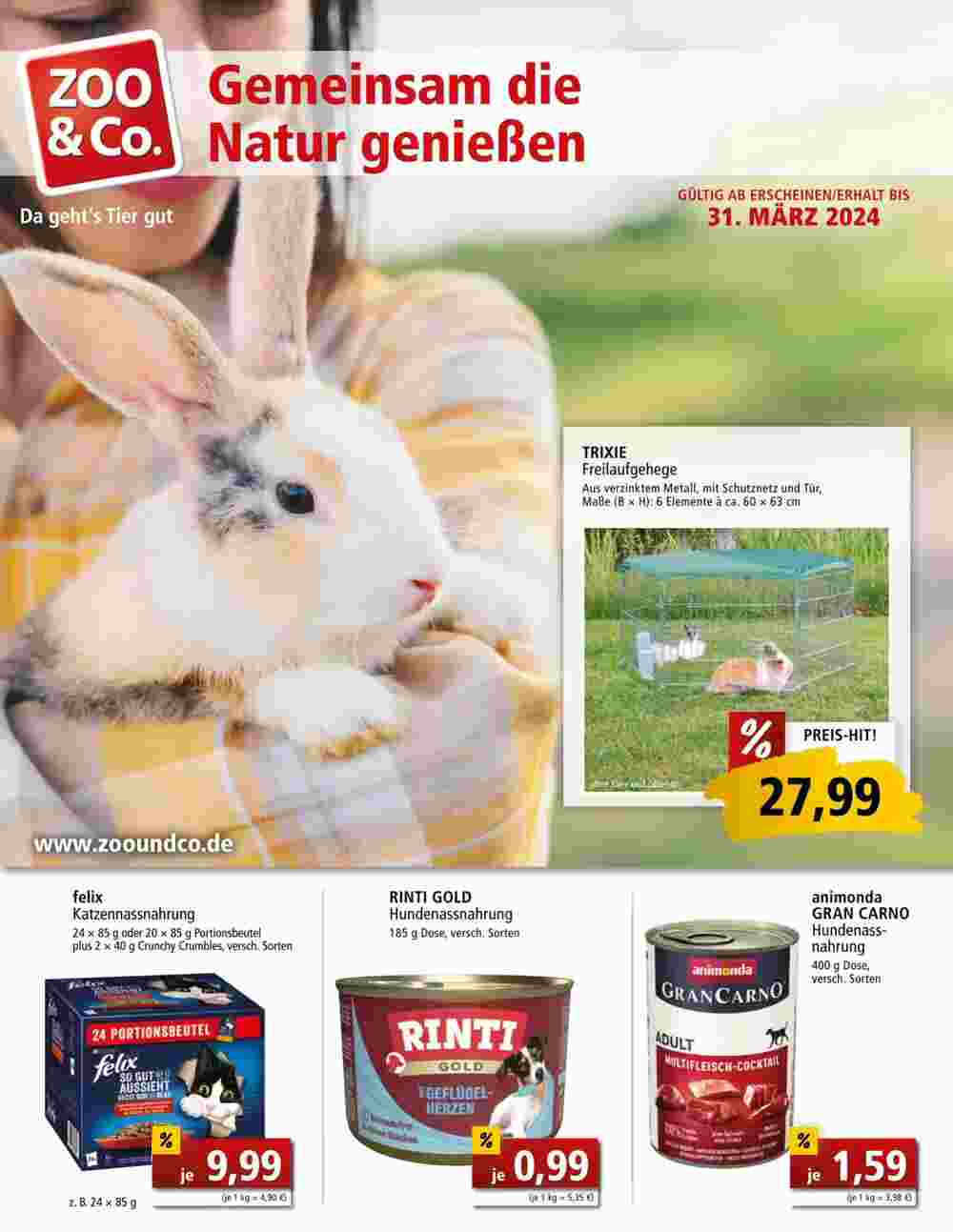 Zoo & Co Prospekt (ab 20.03.2024) zum Blättern - Seite 1