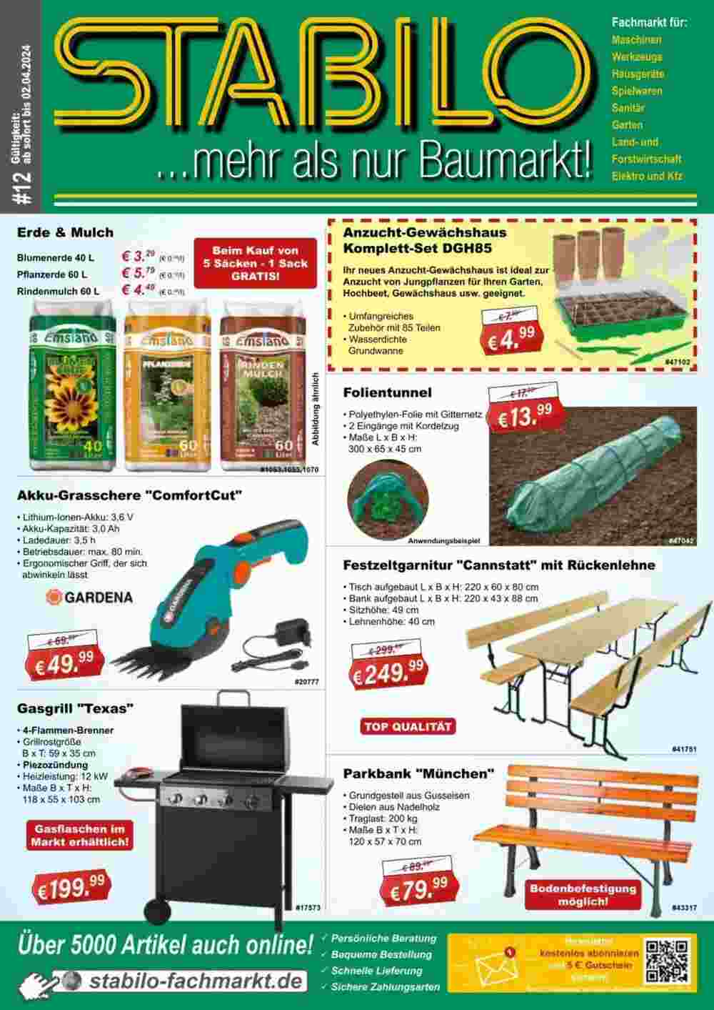 Stabilo Fachmarkt Prospekt (ab 28.03.2024) zum Blättern - Seite 1