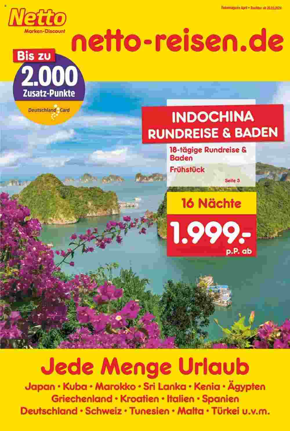 Netto Reisen Prospekt (ab 28.03.2024) zum Blättern - Seite 1