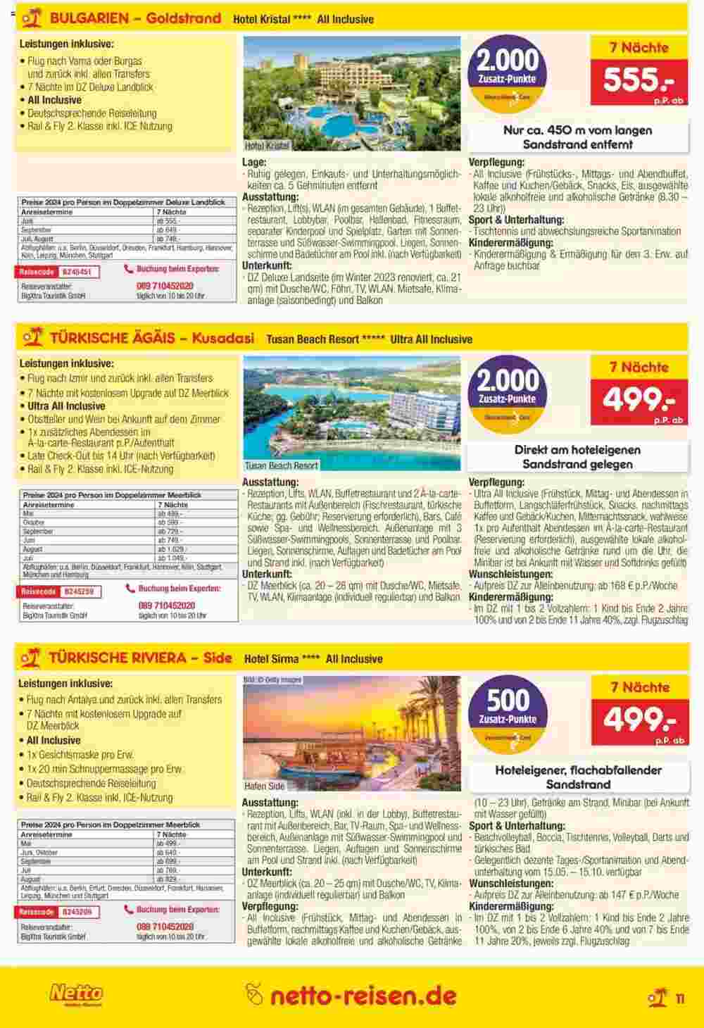 Netto Reisen Prospekt (ab 28.03.2024) zum Blättern - Seite 11