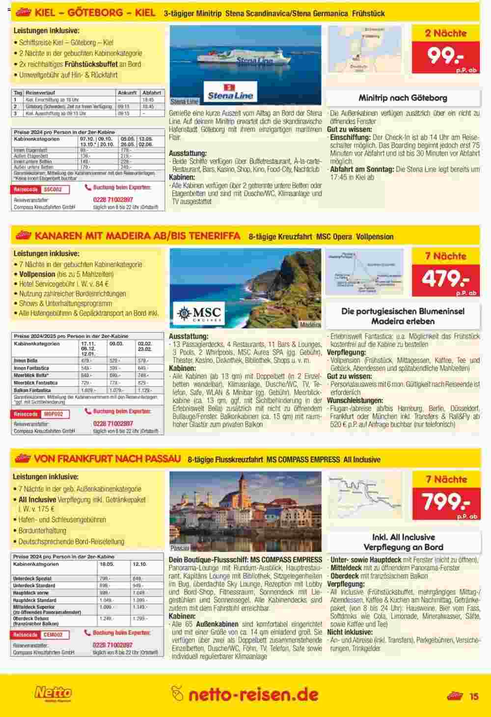 Netto Reisen Prospekt (ab 28.03.2024) zum Blättern - Seite 15