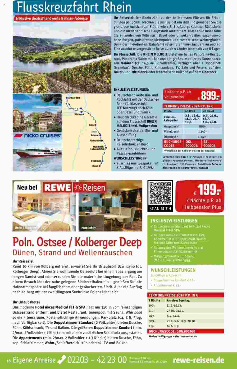 REWE Reisen Prospekt (ab 01.04.2024) zum Blättern - Seite 18