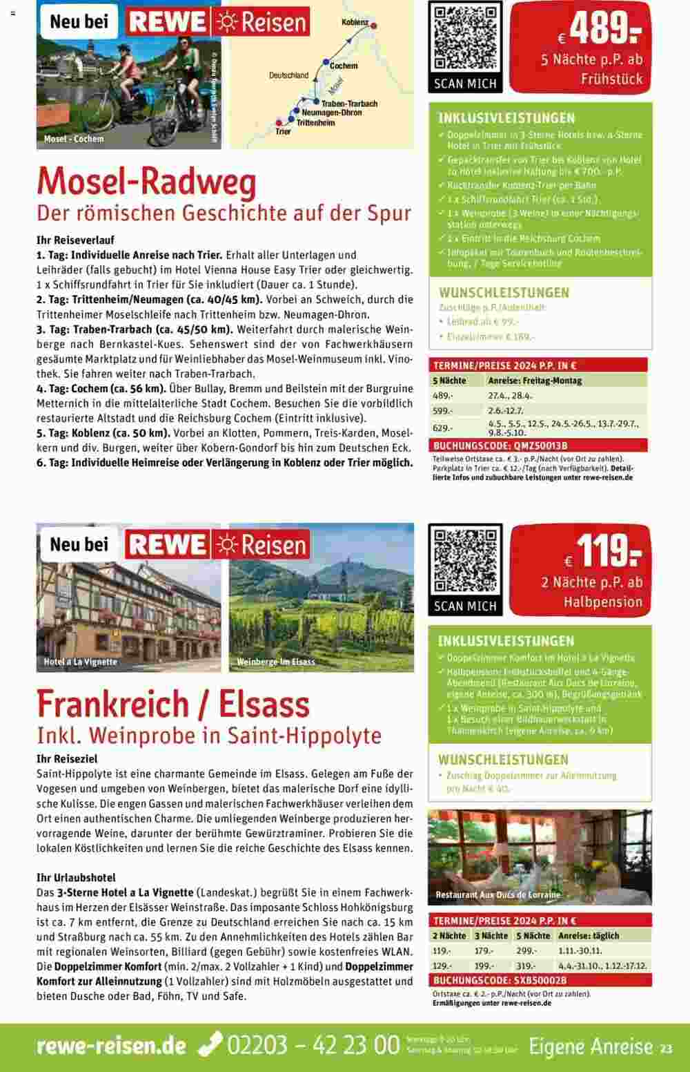 REWE Reisen Prospekt (ab 01.04.2024) zum Blättern - Seite 23