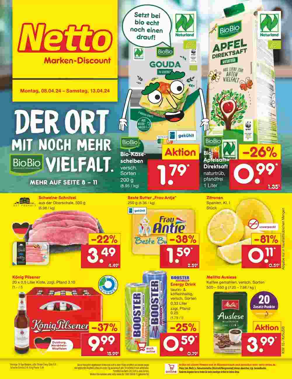 Netto Getränke Discount Prospekt (ab 08.04.2024) zum Blättern - Seite 1