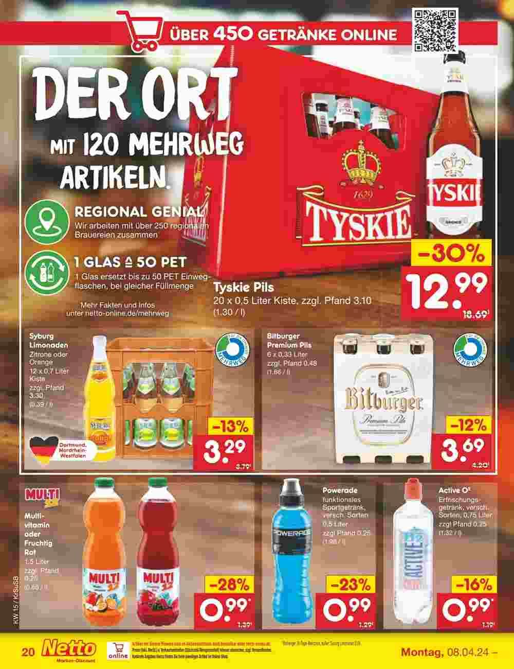 Netto Getränke Discount Prospekt (ab 08.04.2024) zum Blättern - Seite 24