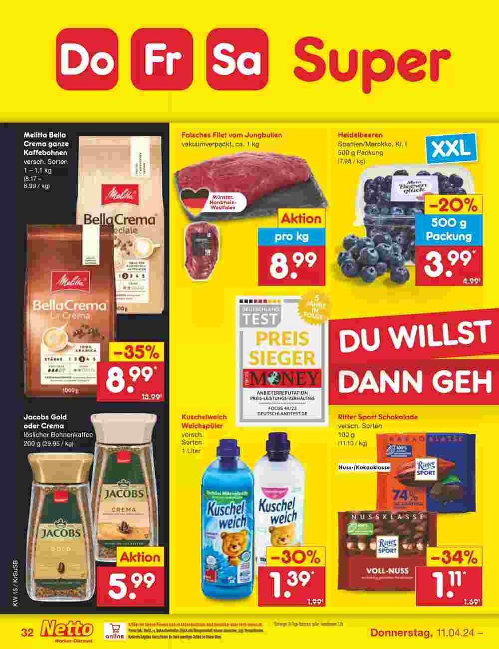 Netto Getränke Discount Prospekt (ab 08.04.2024) zum Blättern - Seite 40