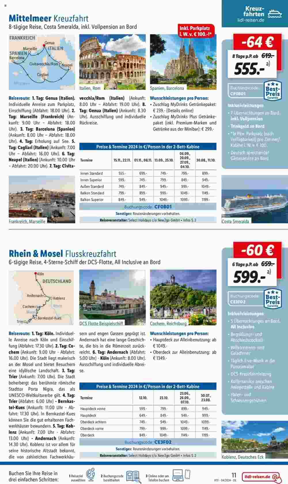 Lidl Reisen Prospekt (ab 13.04.2024) zum Blättern - Seite 11