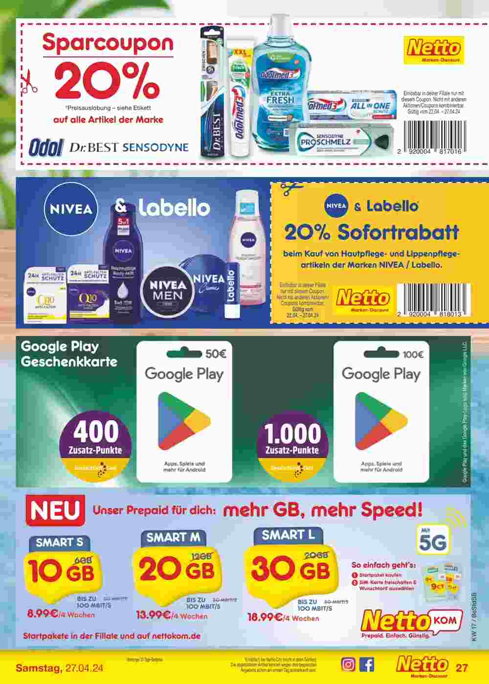 Netto Marken-Discount Prospekt (ab 22.04.2024) zum Blättern - Seite 29