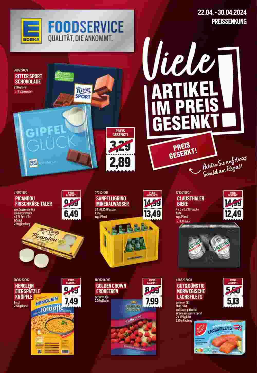 EDEKA Foodservice Prospekt (ab 22.04.2024) zum Blättern - Seite 1