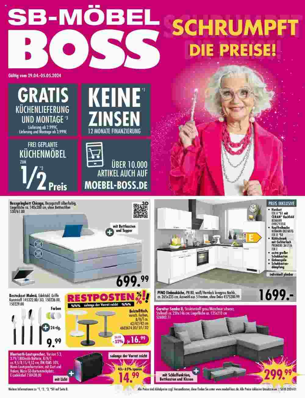 Möbel Boss Prospekt (ab 29.04.2024) zum Blättern - Seite 1